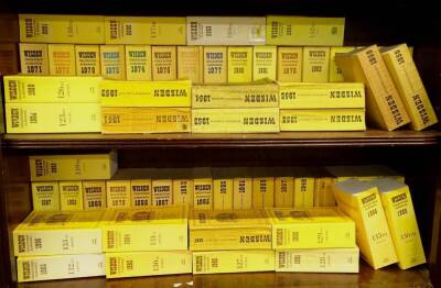 Various volumes of Wisden cricketers almanacs, from the late 1940s through to the 2000s, starting at 1948, some volumes missing. - 2