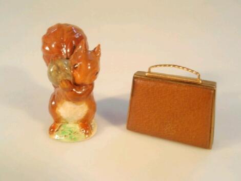 Beswick Beatrice Potter's Squirrel Nutkin and a mascot musical handbag compact