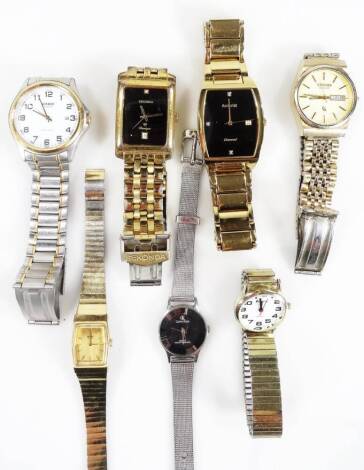 Various gentleman's wristwatches, to include Citizen with baton numerals and pointers and date aperture, with 3cm Dia. dial, various others, ladies watches, etc. (a quantity)