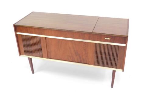 A vintage Sobell stereo radiogram, model no 1802, serial no 7875, 66cm H, 115cm W, 43.5cm D.