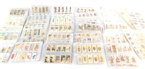 Cigarette cards, mainly part sets, including Gallagher's Racing Scenes, John Player Characters from Dickens, Cavanders The Homeland Series, Army Club Cigarettes Peeps into Many Lands, and De Reszke Zoological Studies. (qty)