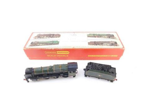 A kit built 00 gauge Royal Scot Class locomotive Kings Dragoon Guardsman, BR green livery, 4-6-0, 46152.