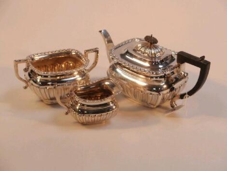 An Edward VII silver tea service