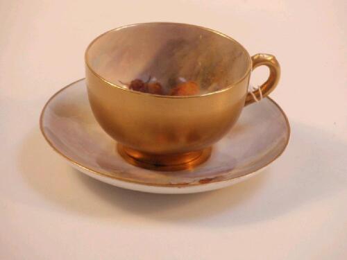 A Royal Worcester cup and saucer