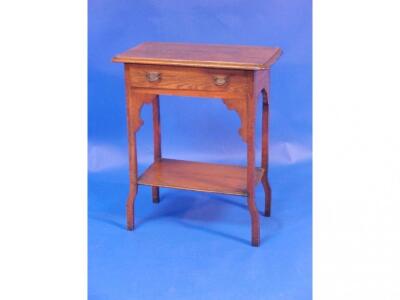 An Edwardian oak hall table