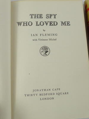 Fleming (Ian). James Bond, The Spy Who Loved Me, first edition published 1962 by Jonathan Cape, Thunderball first edition published 1961 by Cape and For Your Eyes Only published 1960, second edition June 1960. (3) - 3