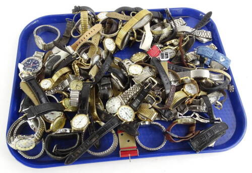 A quantity of modern wristwatches, to include Lorus, Guess, Seiko, Rotary, Limit, Spirit etc. (1 tray)