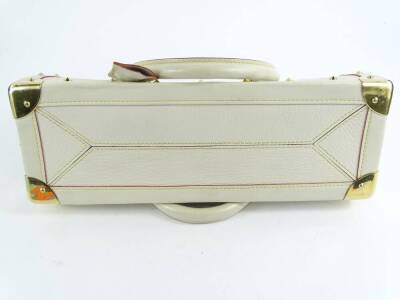 A Louis Vuitton Le Fabuleux leather handbag, in white, with leather handles and brass hardwear, stamped Louis Vuitton made in France to interior, with two keys and dustbag, 36cm W, 22cm H, 12cm D. - 5