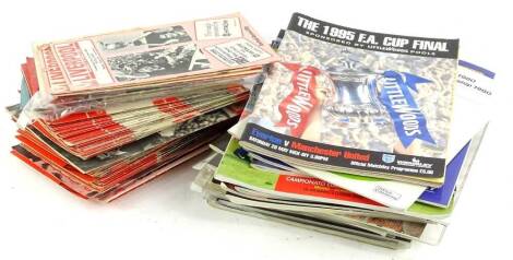 A quantity of football programmes, mainly Nottingham Forest, to include some cup finals.