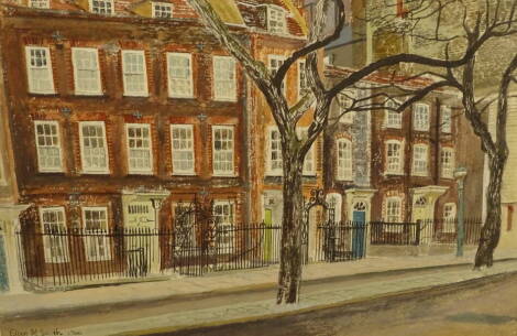 Eileen M Smith. Street scene, watercolour, signed and dated 1966, 27cm x 38cm.