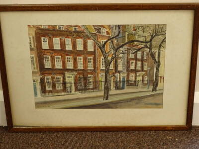 Eileen M Smith. Street scene, watercolour, signed and dated 1966, 27cm x 38cm. - 2