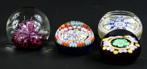 A collection of paperweights, to include Scottish, Whitefriars etc.