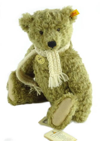 A Steiff 1920 classic teddy bear, with scarf and growler, original tags, 39cm H.