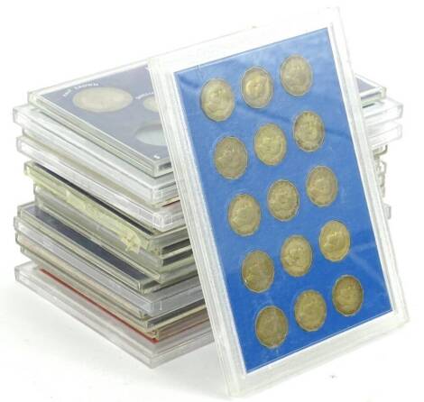 Various cased coin sets, repeat coinage of Great Britain since 1967, and other other with florin, etc., various other coin sets, coins of Edward VII, 1931 year type coin set, etc., (boxed).