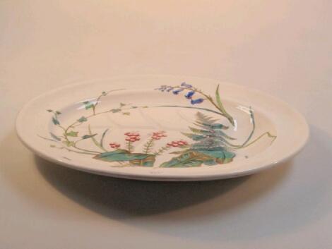 A Victorian pottery meat plate