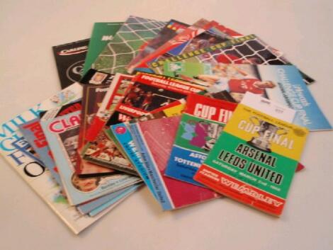 Assorted football programmes including Football League Cup Final 1968