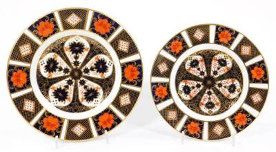 A Royal Crown Derby 1128 Imari pattern plate, 27cm Dia. and four others, various side plates, etc. (5) - 6