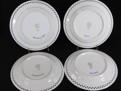 Various teaware, Poole, Royal Albert Old Country Roses, to include teapot, 16cm H, etc. and a set of four Copenhagen porcelain plates, cups and saucers. (a quantity) - 7