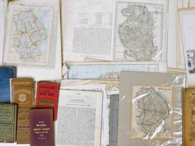 Various Lincolnshire ephemera, maps, After Blaeu, Germany, various other maps, atlases, road maps, Bacon's road map, etc. (a quantity) - 3