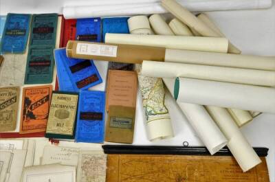 Various Lincolnshire ephemera, maps, After Blaeu, Germany, various other maps, atlases, road maps, Bacon's road map, etc. (a quantity) - 4