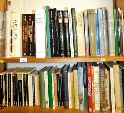 Books on architecture etc., Roof Bosses In Medieval Churches, Royal Historical Society Transactions, mainly hardback, A History of Weston Architecture, A Place In The Country, Gothic World, etc. (2 shelves)"