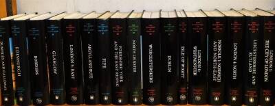 Pevsner (Nikolaus) and others, The Buildings of England, The Buildings of Ireland, The Buildings of Scotland, etc. to include Argyll and Bute, Shropshire, Buckinghamshire, London 3:North West, Lincolnshire, etc. hardback with dust wrappers. (2 shelves) - 2