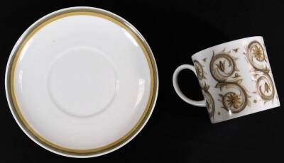 A Susie Cooper Venetian pattern part coffee service, comprising of six coffee cups and saucers, 14cm Dia. printed marks beneath, (12) - 2