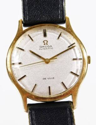 A gentleman's gold cased Omega de Ville wristwatch, C1970s, inscription to back. - 2