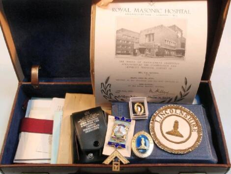 Lincolnshire and other Masonic regalia