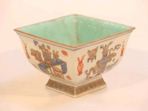 A 19thC Chinese square bowl