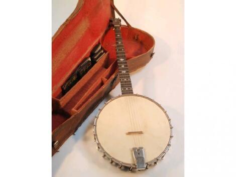 A British five string banjo