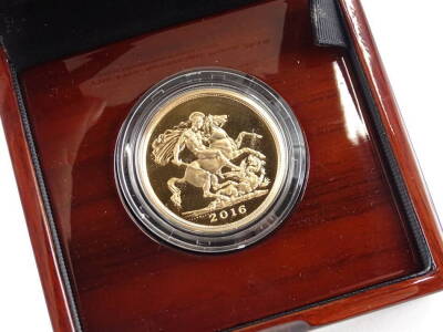 A 2016 five sovereign coin, brilliant uncirculated, boxed etc. - 2