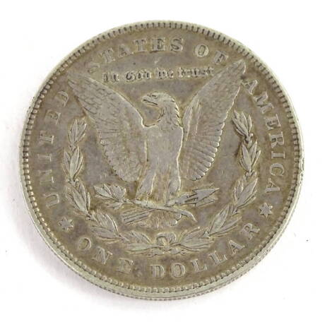 An American Morgan silver dollar dated 1878.