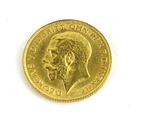 A George V 1914 half gold sovereign.