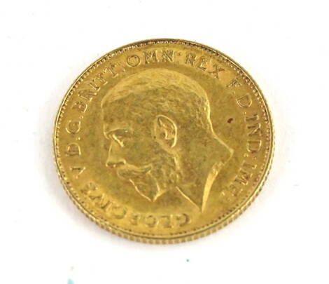 A George V 1912 half gold sovereign.