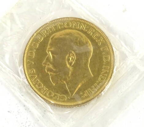 A George V 1913 full gold sovereign.