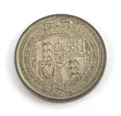 A George III shilling 1817.