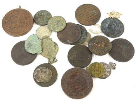 Miscellaneous coins, to include two Roman type coins etc.