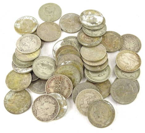 Miscellaneous silver and other shillings.