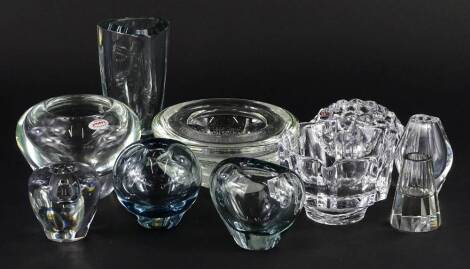 A collection of mainly Scandinavian glass, to include Orrefors, Sabina (Poland) etc.