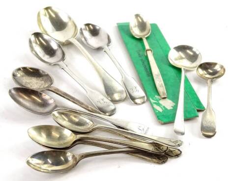 Various small silver spoons etc., to include golfing trophies, 8¼oz.