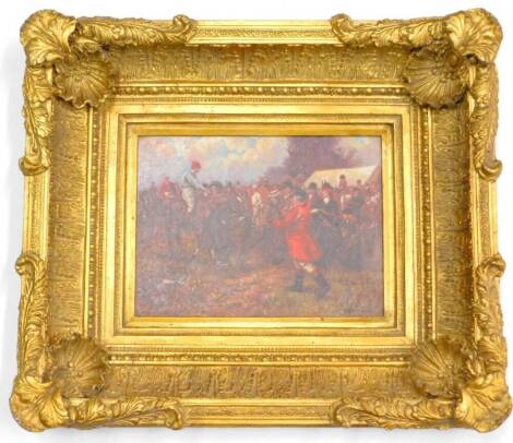 After Munnings. Winning Racehorse, coloured print, 30cm x 40cm, in a modern gilt composition frame.