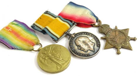 Three First World War medals, awarded to Second Lieutenant, E Gwyther RAF, to included the 14-18 medal, the 14-15 star and the victory medal, sold with various paperwork relating to Ernest Gwyther's career in the services.