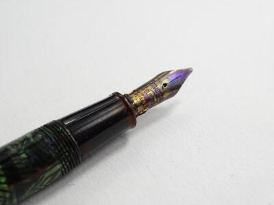 A fountain pen, with gilt metal mounts in original case, 15cm L overall. - 2