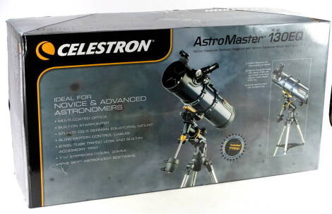 An Astro Master 130 EQ telescope, in original box etc.