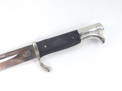 A German World War II mauser bayonet, by Carl Eickhorn, Solingen, with scabbard, 39cm L. - 2