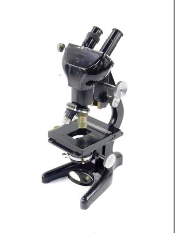 A W Watson & Sons Bactil binocular microscope, No 11494.