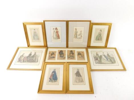 English 19thC costume engravings and prints. (9)