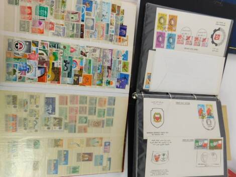 Philately. Great Britain and World stamps, chiefly commemoratives, first day covers, some in albums and loose, books on stamps, and sundries. (qty)