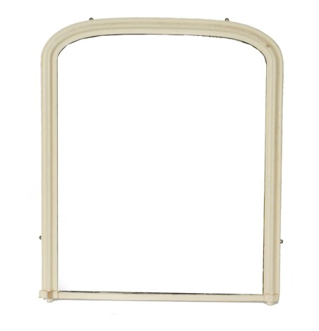 A Victorian white painted overmantel mirror, 137cm H, 114.5cm W.